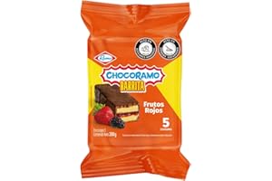 JETA IMPORTS Barra Chocoramo con Mermelada Frutos Rojos – 5-Pack – Chocolate-Covered Cake with Fruit Jam