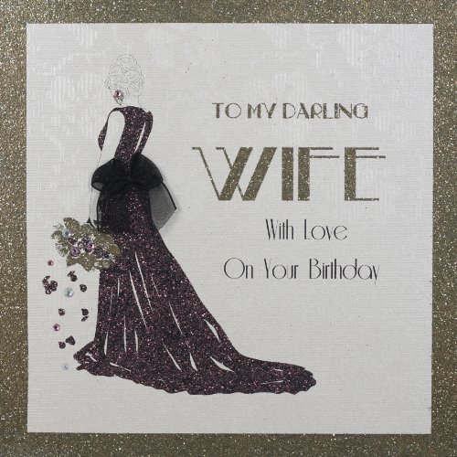 " To My Darling Wife " Handmade Birthday Card - CF29