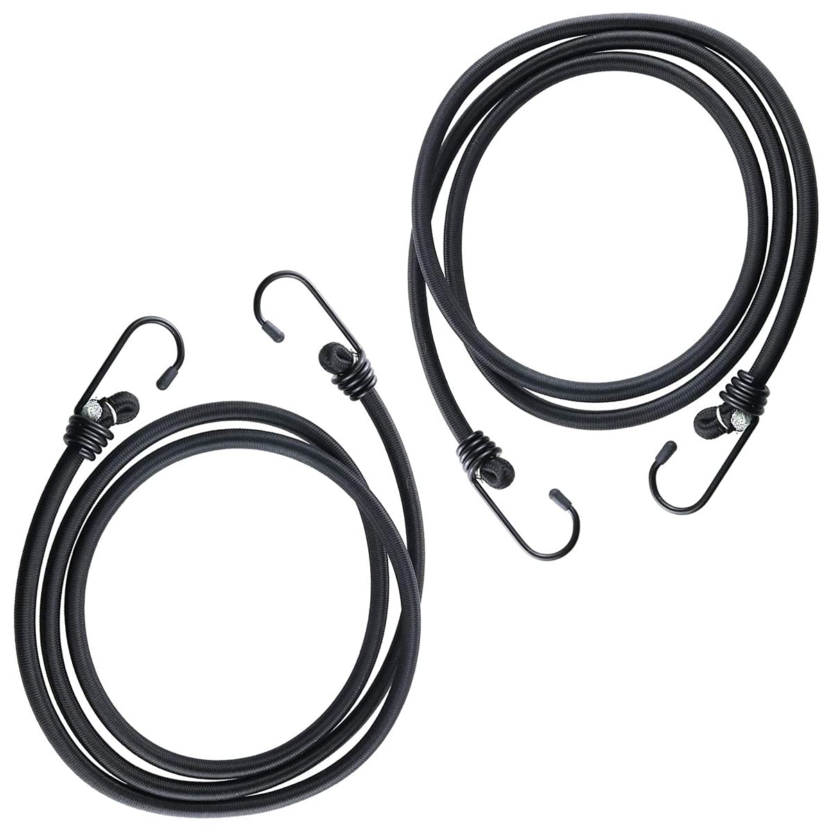 DARENYI 2 Pcs Heavy Duty Bungee Cords 2m Bungee Cords with Hooks for Furniture Protection, Hand Truck, Camping, Motorcycle