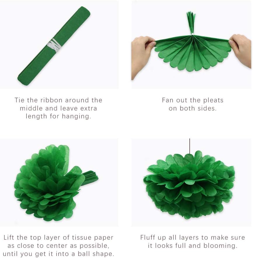 Meiduo Red Green White Christmas Fiesta Brands Mexican Italian Party Decorations Paper Fans Lanterns Flower Pom Poms Felt Pennant Balloons for Graduations St. Patrick's Day Birthday Baby Shower: Health & Personal Care