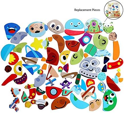 Magnetic Jigsaw Puzzle 100 Pieces for Replacement, DIWENHOUSE Magnetic Card Add More Choice and Fun for the Wooden Puzzle Set