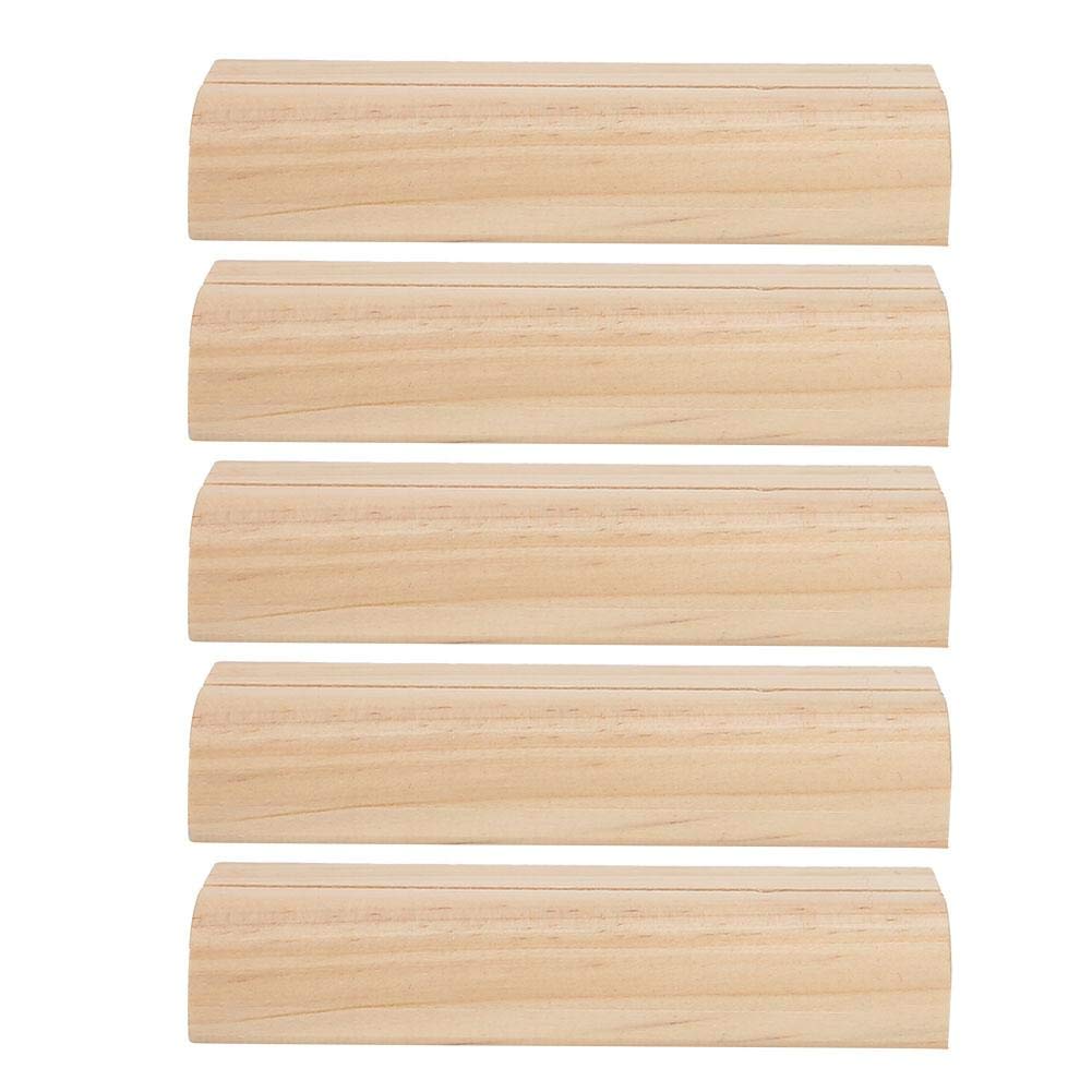 Wooden Card Holder, 5 Pcs Natural Wood Business Cards Display Stands for Wedding Home Party Decoration