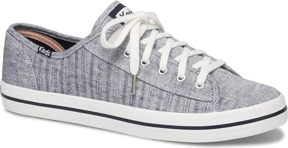 Amazon Keds レディース キックスタート シャンブレー ストライプ リネン スニーカー Keds ケッズ スニーカー