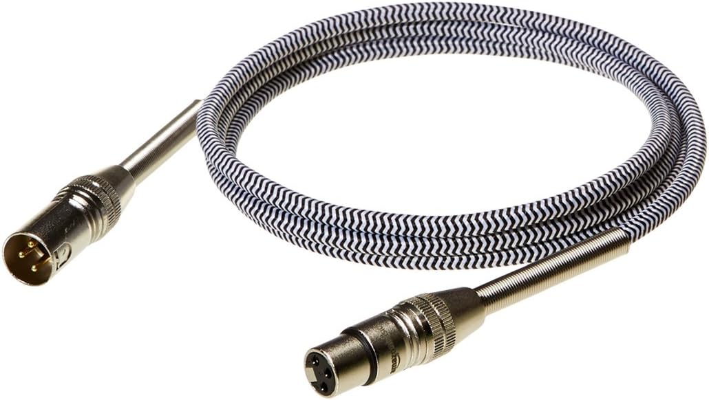 Amazonベーシック マイクロフォンケーブル 3ピン シルバー 約1.8m 5本パック