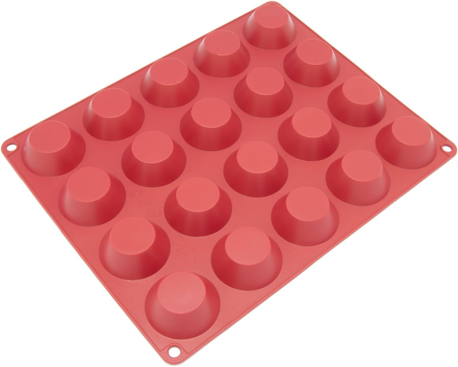 Freshware Silicone Mold For Pudding, Muffin, Cheesecake, Custard And Tart, 20-Cavity Mini Muffin