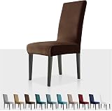MAXIJIN Stretch Velvet Chair Covers Set of 4 Dark Coffee
