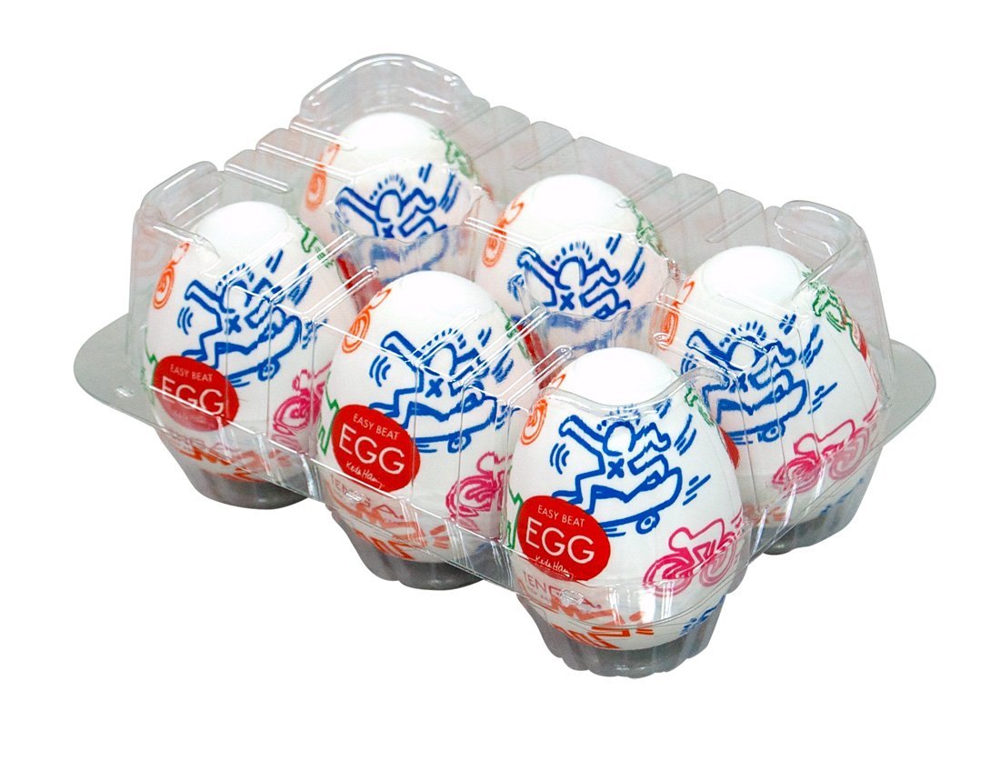 TENGA Egg Street Keith Harings Masturbator - Pack of 6, Multicoloured
