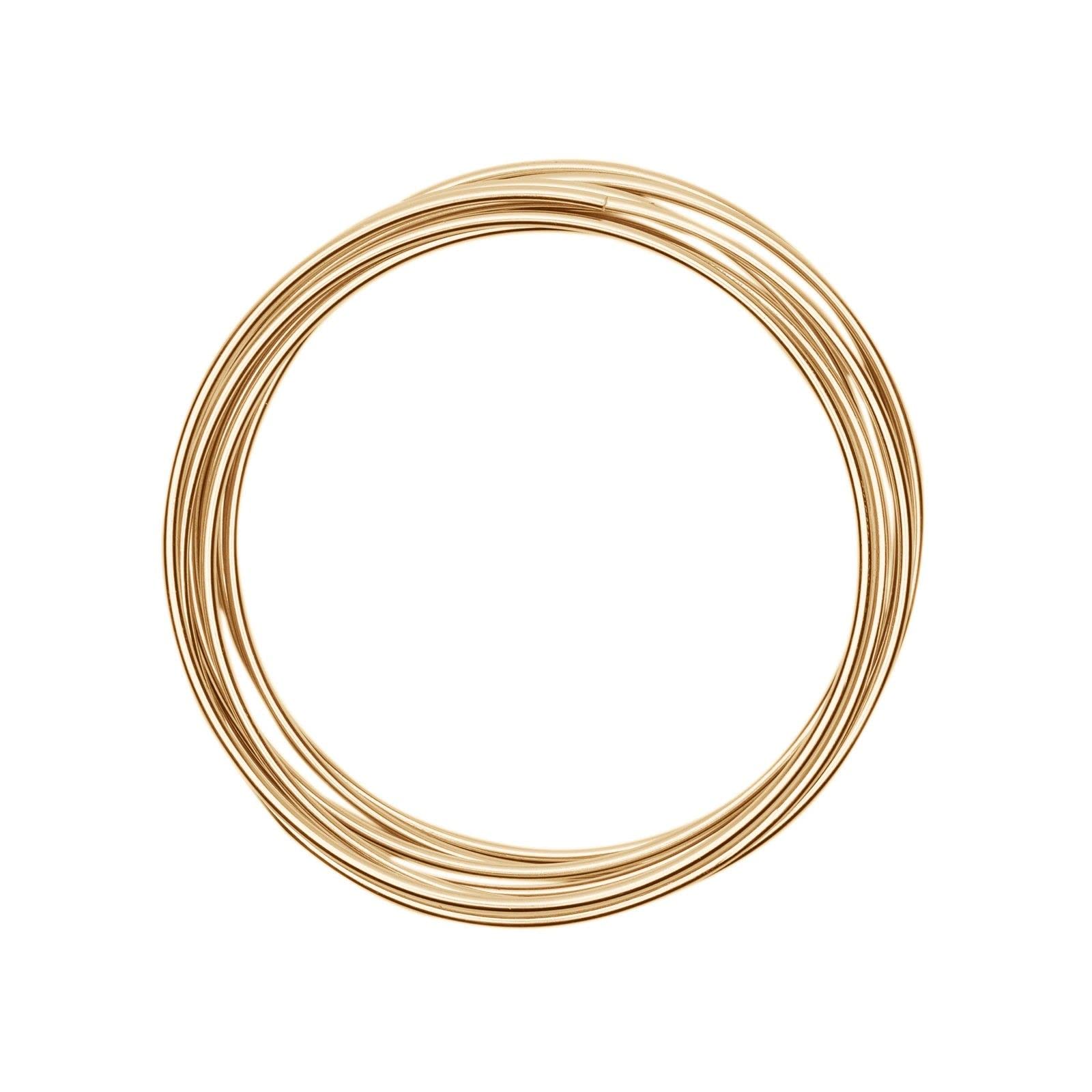 Vaessen Creative Aluminium Craft Wire 9.8 ft (3 m) x 0.12" (3 mm) Light Gold - Flexible Metallic Wire for Crafting, Flower Arranging, Jewellery Making and Modelling