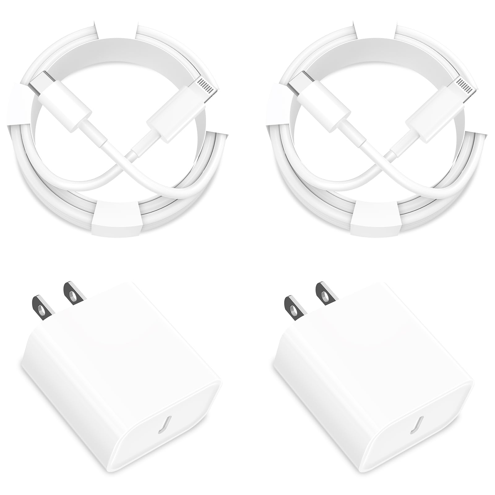 View 1 of [Apple MFi Certified] iPhone 14 Charger Fast Charging, KYOHAYA 2Pack 20W 20W USB C Charger Dynamic Power Adapter Type C Wall Charger + 6FT Lightning Cord for iPhone 14 13 12 11 Pro Max XS XR X SE iPad