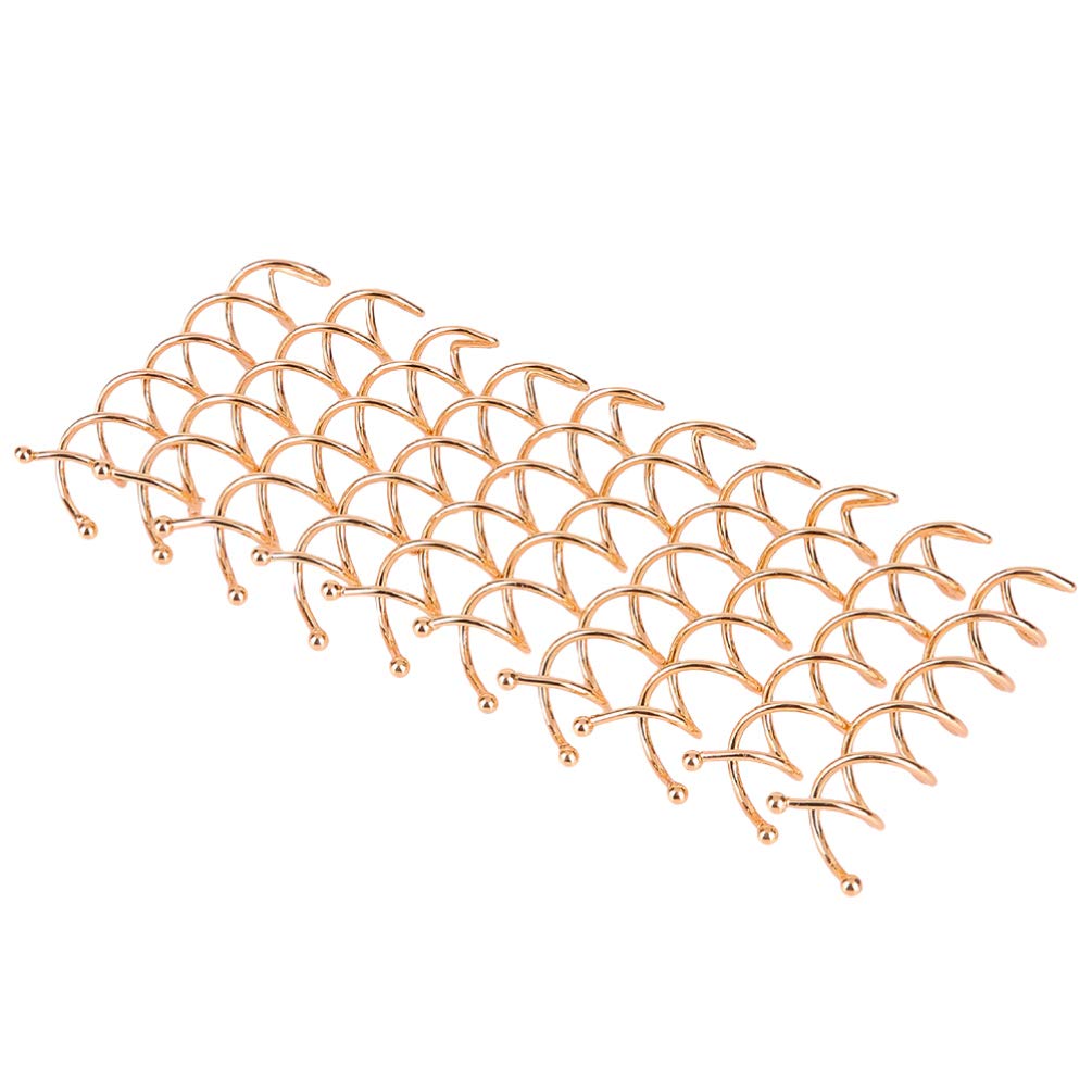 Minkissy 20pcs Spiral Hair Pins Round Tips Spiral Bobby Pins Fast Bun Maker Twist Hair Pins for DIY Hair Style(Rose Gold)