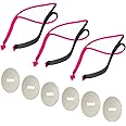 3-Pack Airfit P10 Headgear Replacement Strap Compatible with ResMed Airfit P10 Frame Nasal Pillow Mask with 6 Clips Pink Color