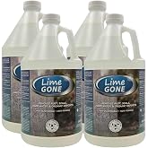 Quality Chemical Lime Gone Rust Scale Hard Water Remover Concentrate | Shower Tile AC Coils Dishwasher Ice Machine Coffee Boiler | Porcelain Iron Steel Copper Bronze Brass | 1:20 128 oz (Pack of 4)