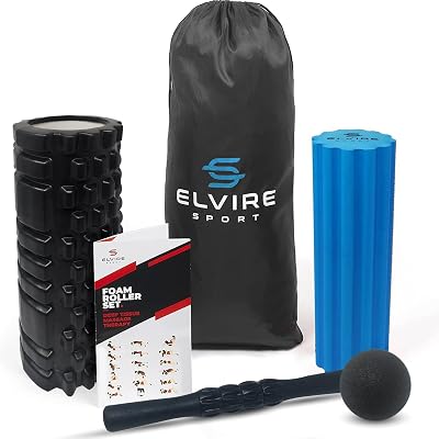 Elvire Sport 5-in-1 Foam Roller Set Deep Tissue Massage Kit