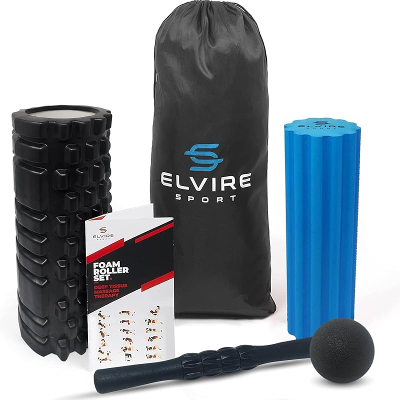 Elvire Sport 5-in-1 Foam Roller Set Deep Tissue Massage Kit