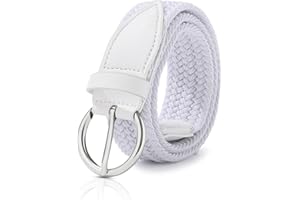 Monopa Boys Braided Belt - Stretch Golf Kids Belt for Girls Elastic Toddler Belt with Round Buckle