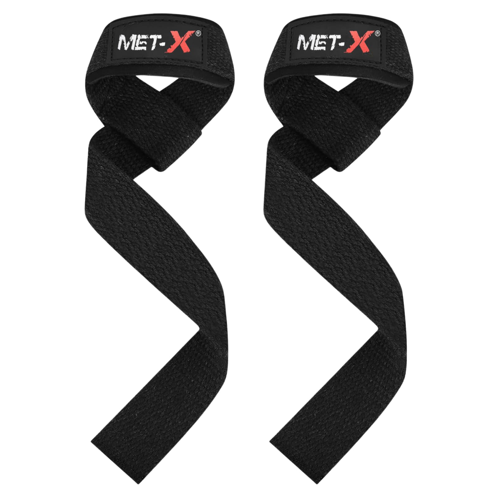 Met-X Weight Lifting Straps for Men & Women, Hand Grip Strap with Wrist Support, Gym Wrist Wraps for Lifting, Workout Deadlifting Powerlifting body Building Fitness Strap Gym Accessories