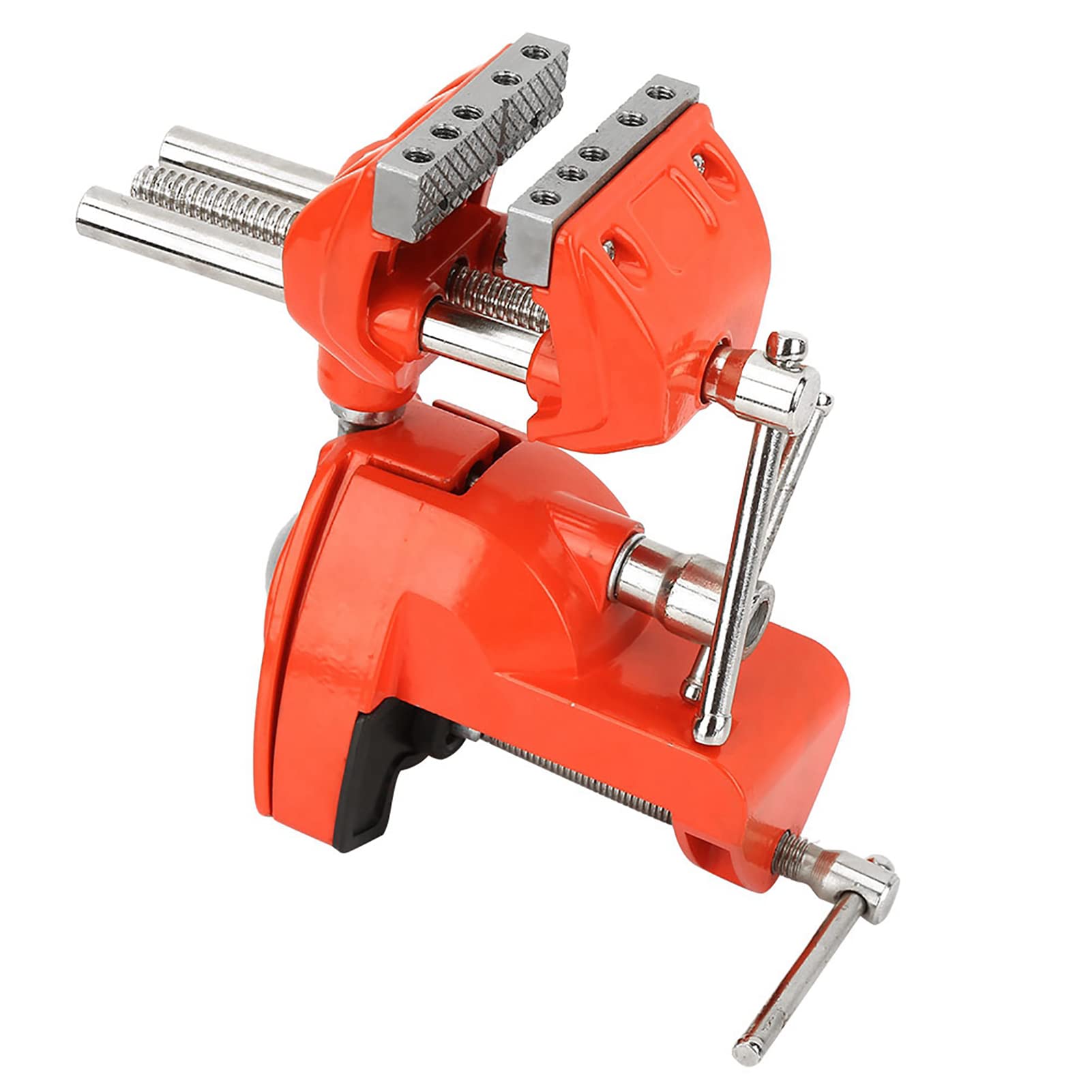 Garosa Mini Bench Vise 360° Rotating Adjustable 70mm Jaw Width Table Clamp for Workbench Woodworking Projects with Secure Grip and Durable Metal Construction for DIY Crafts