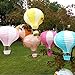 Joinwin 12 Inch Hanging Wedding Rainbow Hot Air Balloon Paper Lantern Party Decorations, Pack of 5 Pieces (Pure White)