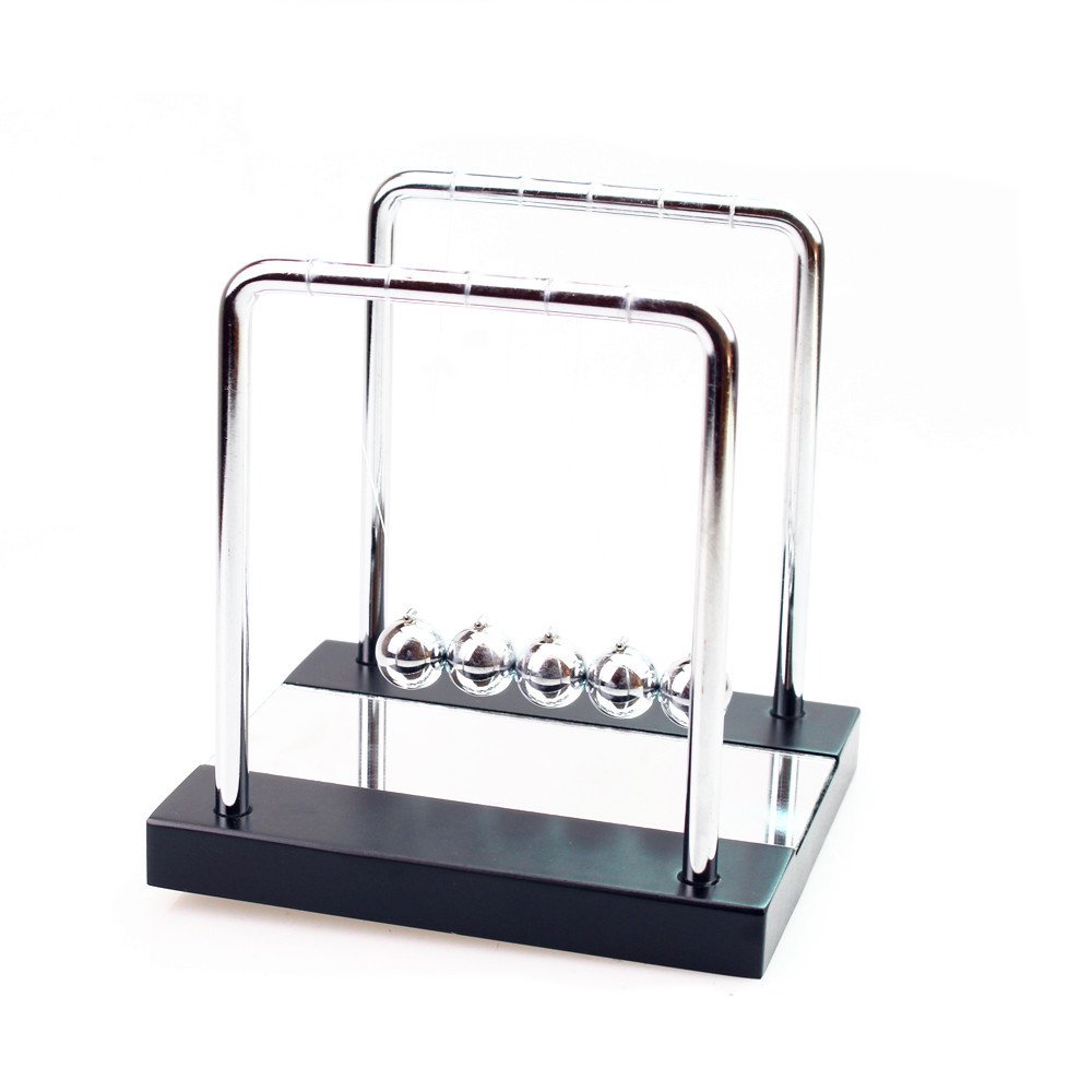 Mirror Newton's Cradle Balance Ball Science Desktop Toy Large