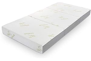 Inofia 6 Inch Folding Mattress, Trifold Memory Foam RV Mattress with Ultra Soft Removable Cover, Foldable & Portable for Camper/Truck/Trailer/Guest Bed, Short Queen Size (74" x 60" x 6")