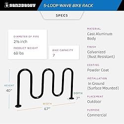 Sandbaggy Commercial Loop Wave Bike Racks