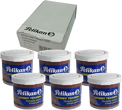 Témpera Escolar PELIKAN Hobby Siena Tostada 40 ml, Caja x6: Amazon.es: Oficina y papelería