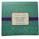 Fortnum and Mason Earl Grey Classic 50 Count Tea Bags (1 Pack) | Cellophane Sealed Box | Enveloped Teabags
