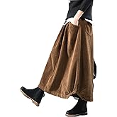 MedeShe Women's Classic High Elastic Waist Autumn Winter Midi Long Skirt