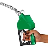 BreAro 3/4" NPT Automatic Fuel Nozzle with Hook, Gas Pump Handle Fuel Nozzle with 3-speed Padlock (9-16 GPM) for Gasoline, Diesel, Biodiesel up to B20, E15 &amp; Kerosene