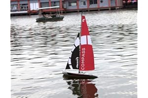 53.74 Inch RC Sailing Boat Super Huge Unpowered Hobby Remote Control Boat 2.4G 4CH Pre-Assembled Sail Model for Adult Boy Age