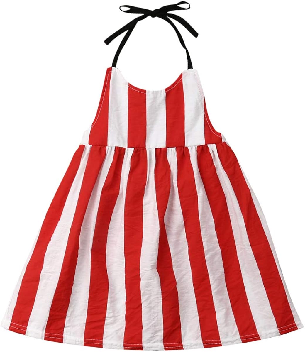 red and white striped sundress