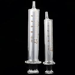 Gufastoe 5ml Glass Syringes with Caps for