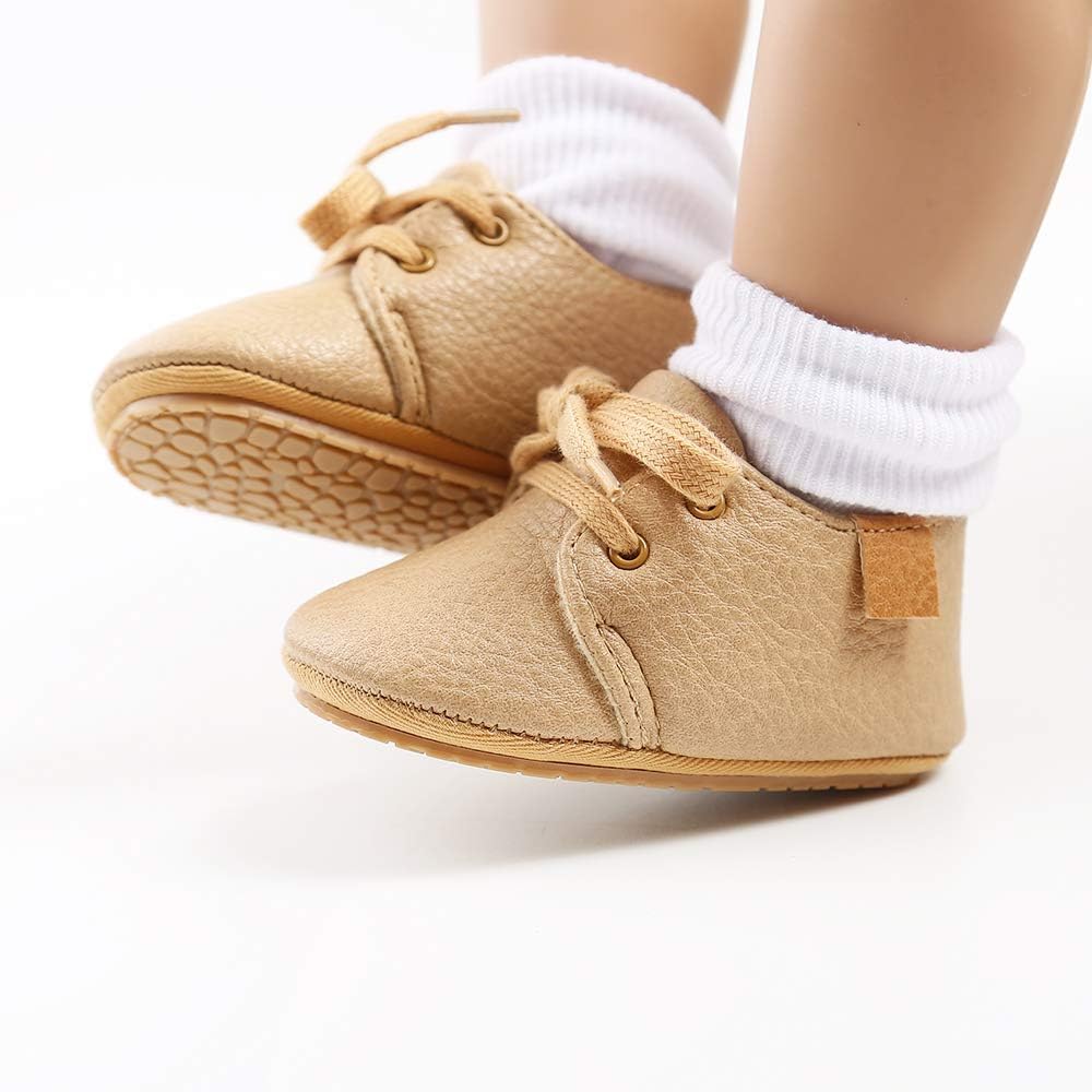  | BiBeGoi Baby Boys Girls Oxford Shoes PU Leather Soft Rubber Sole Sneakers  Anti-Slip Toddler Ankle Boots Infant Walking Moccasins | Sneakers