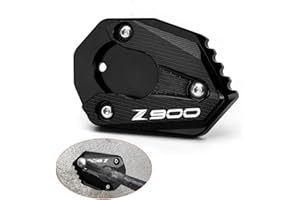 Velospeed Compatible with Kawasaki Z900 2017-2022 Motorcycle CNC Support Extension Plate Kickstand Side Stand Pad z 900 z900 Accessories (black)