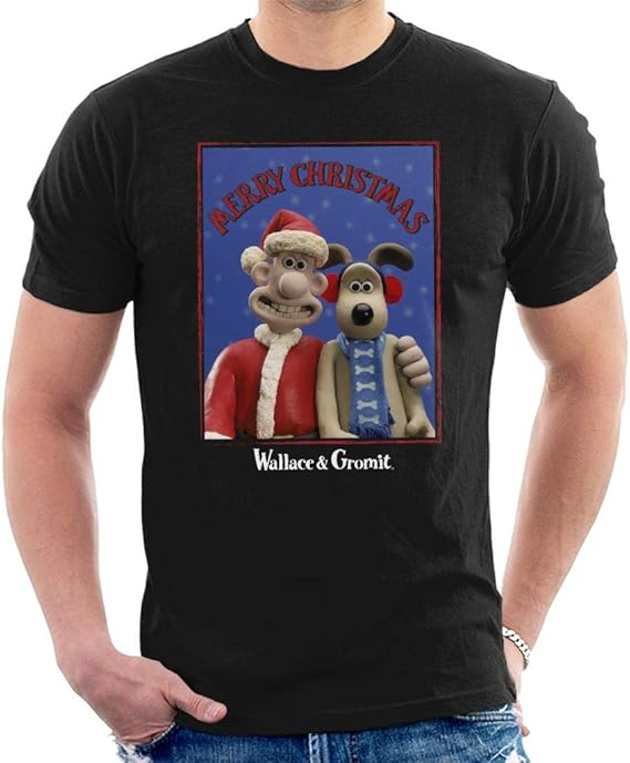 Wallace and Gromit Merry Christmas Hug Men's TShirt Amazon.de Bekleidung