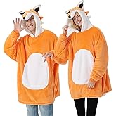 Lifeye Unisex Fox Pullover Hoodie Animal Home Wear Adult Cosplay Costume Pajamas Thick Cozy Wearable Blanket