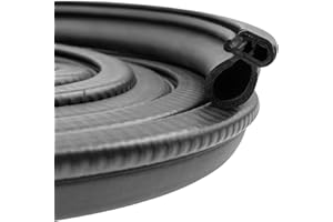 DGSL Car Weather Stripping, 20Ft Automotive Door Seal Strip with Side Bulb Rubber Seal for Cars, Boats, Trucks, RVs