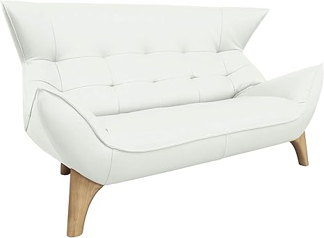 Amazon 朝日木工 ソファ 日本製 本革 国産家具 開梱設置 Beak ビーク 2p ホワイト ソファ カウチ オンライン通販