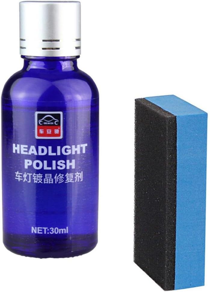 Lavany Headlight Restoration Kit, 30ML Car Liquid Ceramic Coat Super Hydrophobic Glass Coating Headlights Polish Renewal Kits