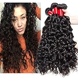 VIPbeauty Brazilian Virgin Hair 3 Bundles Of Water Wave 10A Grade Unprocessed Human hair Extensions Natural Color (10 12 14)