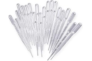 BELMAKS 100PCS Plastic Transfer Pipettes 3ml Plastic Squeeze Transfer Disposable Dropper for Essential Oils Liquids Graduated