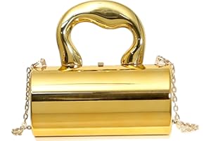 BagHeiyy Gold Purse, Clutch Purses for Women, Acrylic Clutch Y2k Purse Satchel Crossbody Bags Women's Evening Parties Handbag