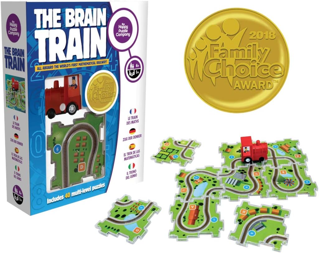 The Happy Puzzle Company WHIWTP The Brain Train Mathematical Train Set, Multicolored, 8.7 inches x 6.7 inches