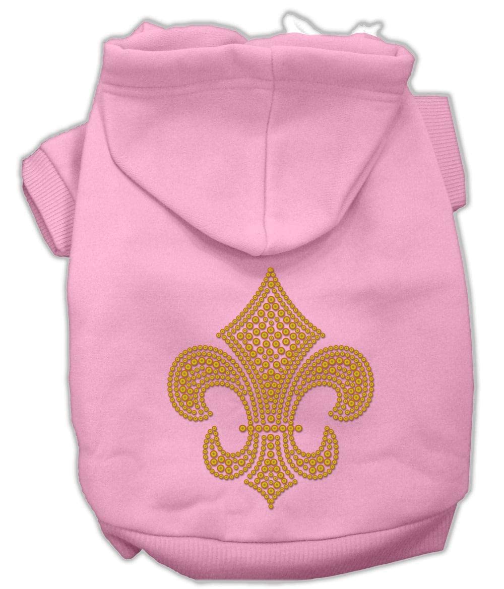 Mirage Gold Fleur De Lis Hoodies, Large, Pink