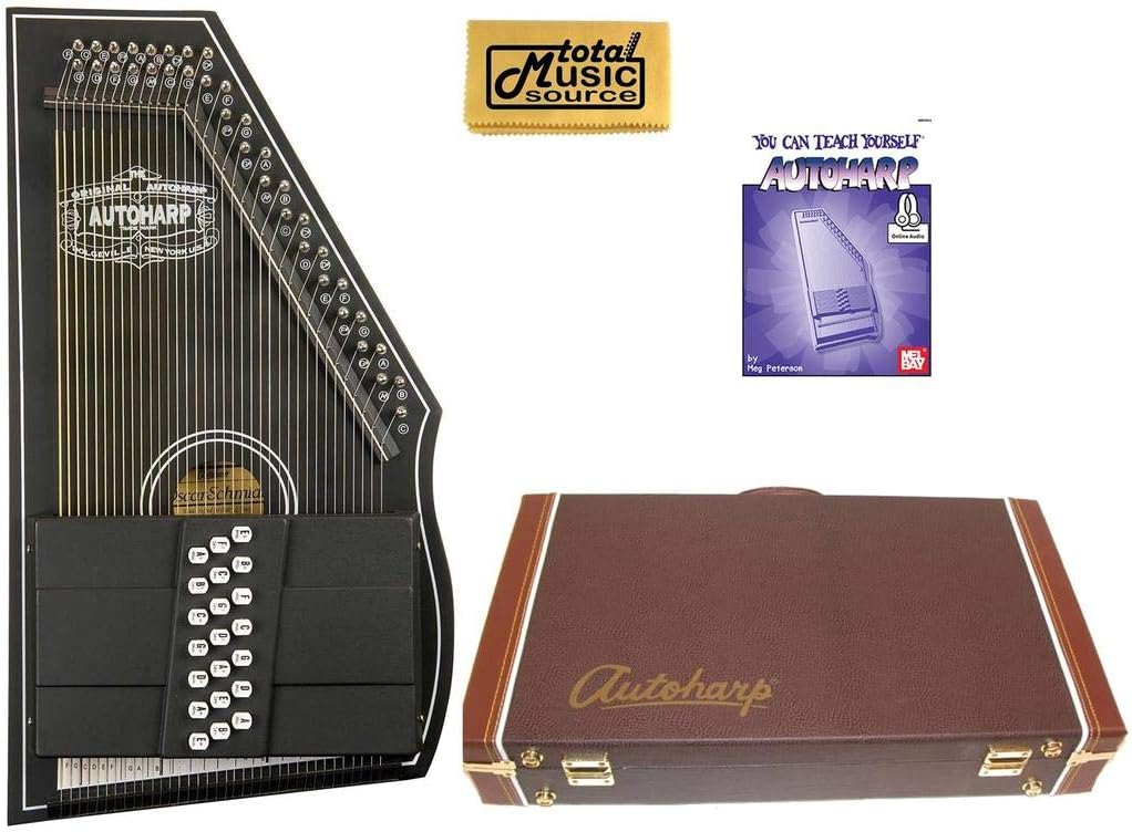 Oscar Schmidt 1930's Reissue Original Design Autoharp, 21 Chord, Black, OS73C