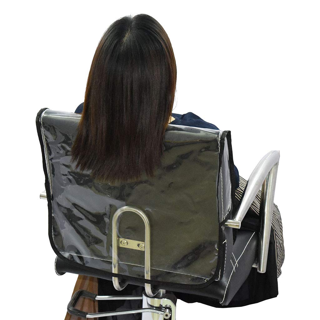 Nobranded 2pcs Barber Chair Back Covers Hair Salon Spa Professional Plastic PVC Cover: Beauty
