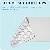 Croydex Rubagrip Bath Mat Non Slip Natural Rubber White Long Design view 5