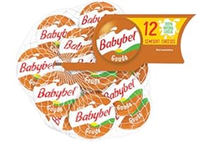 THE LAUGHING COW LAUGHING COW Mini Babybel Semi-Soft Cheese, Gouda, 7.5 Ounce (Pack of 12)