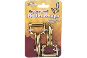 JTI Tough-1 Set 2 Plated Halter Replacement Snap Hook End Unscrews to Replace Broken Throat Snaps on Halters