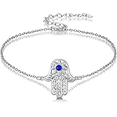 LWQQWL Hamsa/Clover/Life Tree/Cross/Lotus/Infinity Bracelet for Women 925 Sterling Silver Religious Bracelet Jewelry Gifts